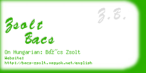 zsolt bacs business card